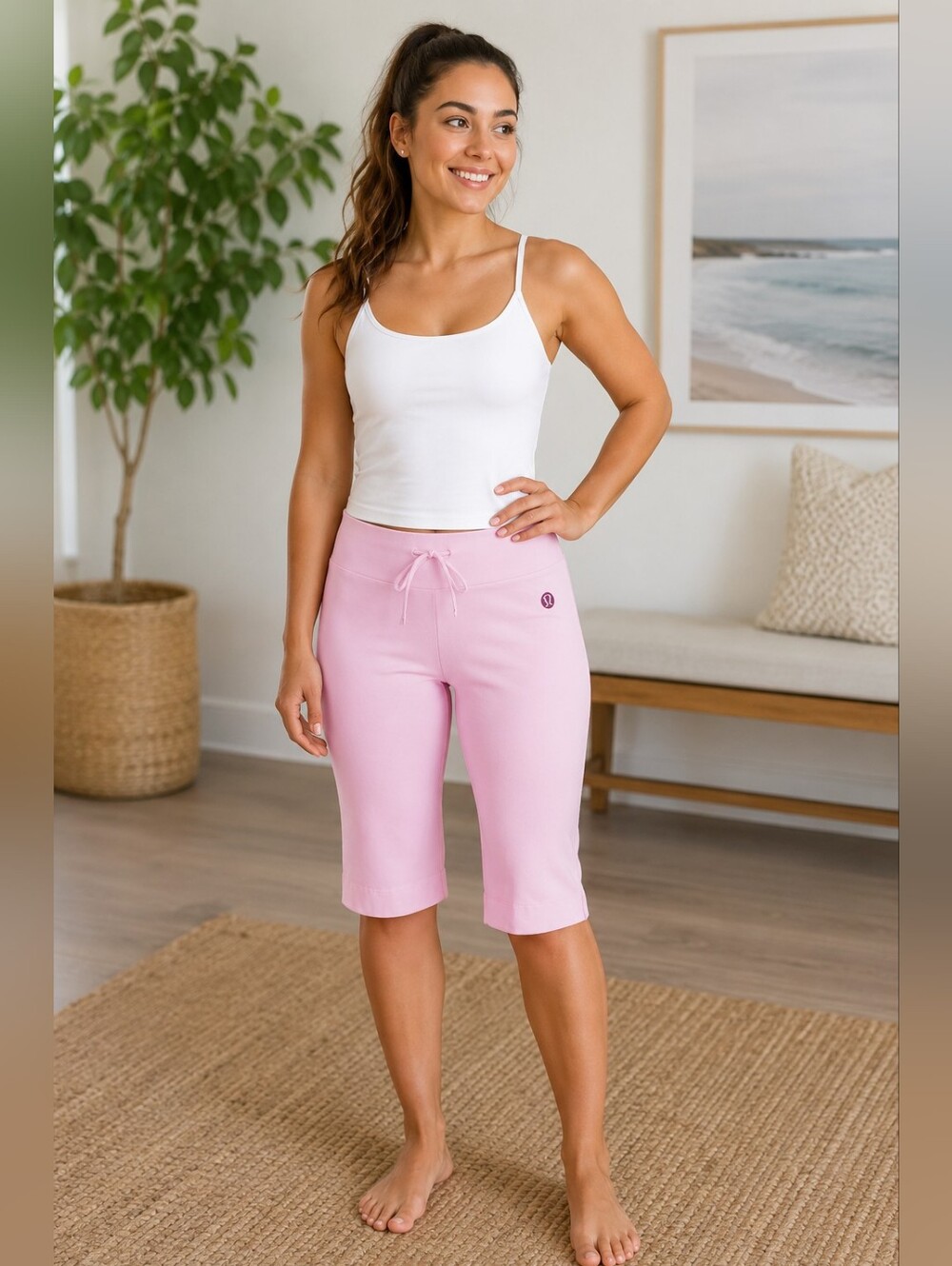lululemon athletica Pink Track Shorts - Drawstring Waist